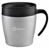 kaffemugg metall med push lock
