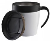 kaffemugg metall med push lock