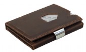 Exentri Nubuck Brown Smart plånbok/korthållare