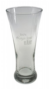 Pilsner glas med gravyr