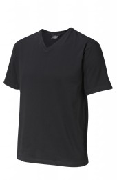 T-shirt med v-ringad halslinning, finns i svart och vit