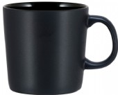 Mugg matt svart med färgad insida 25 cl.