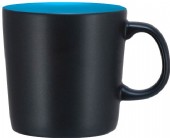 Mugg matt svart med färgad insida 25 cl.