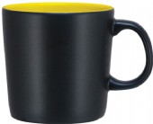 Mugg matt svart med färgad insida 25 cl.