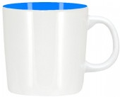 Blank vit mugg med färgad insida