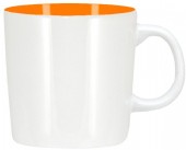 Blank vit mugg med färgad insida