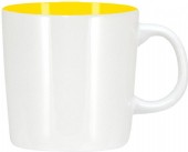 Blank vit mugg med färgad insida