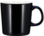 Blank svart mugg med färgad insida