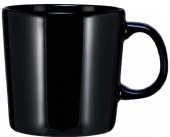 Blank svart mugg med färgad insida