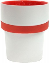 Kaffemugg med silikongrepp