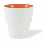 Snygg stapelbar mugg med tryckt företagslogo