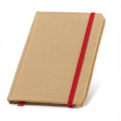 Anteckningsblock med företagets logotype.