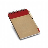 Spiralblock med lasergraverad logo.