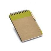 Spiralblock med lasergraverad logo.