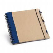 Anteckningsblock med företagets logo.