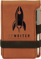 Anteckningsblock i konstläder med exklusiv gravyr