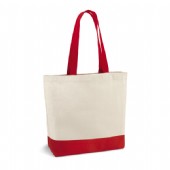 Kasse i canvasbomull i två färgers ton.