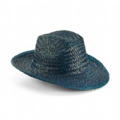 Stråhatt i 3 olika färger med dekorband för tryck.