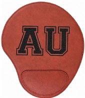 Lyxig musmatta i konstläder med gravyr