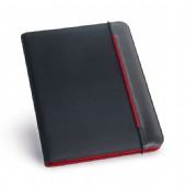 Svart A4 mapp med insida i kontrast färg.