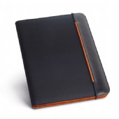 Svart A4 mapp med insida i kontrast färg.