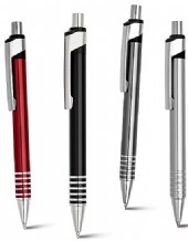 Eloxerad aluminiumpenna i 4 olika färger.