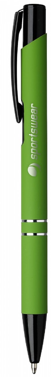 metallpenna i 12 färger med gummerad pennkropp