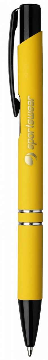 metallpenna i 12 färger med gummerad pennkropp