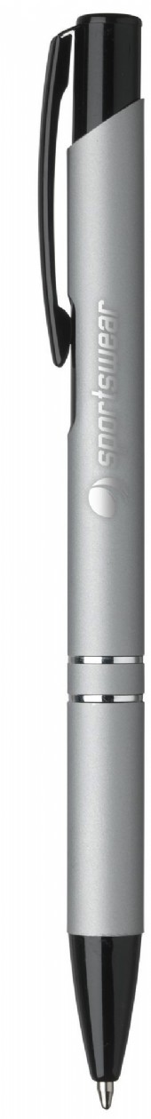 metallpenna i 12 färger med gummerad pennkropp