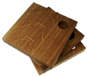 Skärbräda/serveringsbricka ek 15 x 15 cm.