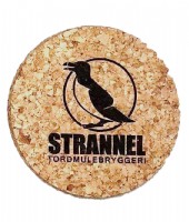 Glasunderlägg i kork med graverad logo