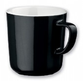 Moccamugg i keramik med vit insida och färgad utsida