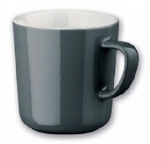 Moccamugg i keramik med vit insida och färgad utsida