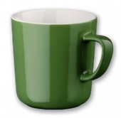 Moccamugg i keramik med vit insida och färgad utsida