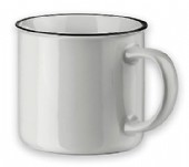 Keramik mugg med vit insida och färgad utsida