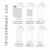 Tritanflaska med färgad snodd