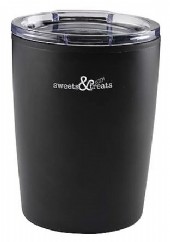 Espressomugg i rostfritt stål med gravyr