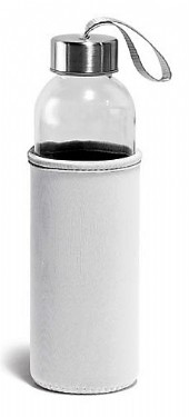 Glasflaska med mjukt fodral