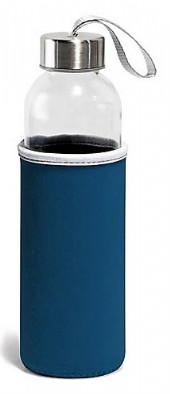 Glasflaska med mjukt fodral